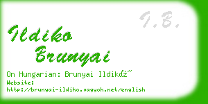 ildiko brunyai business card